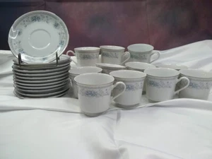 Salem Bridal Bouquet 11 Footed Cup & Saucer Set - Picture 1 of 9