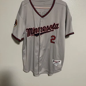  Minnesota￼ Twins Denard Span #2 Majestic 50 Seasons Patch Jersey Sz 48 - Picture 1 of 9