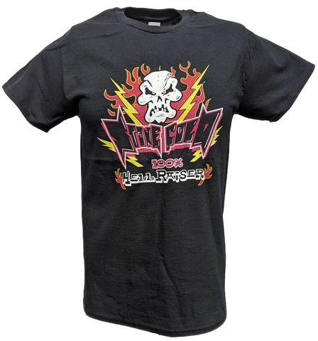 Stone Cold Steve Austin 100% Hellraiser Mens WWF Black T-shirt Cover
