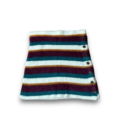 Новый с Ярлыками Free People Ciara фигурка Jam в полоску пушистый мини юбка размер средний 14,5 x 17 - Изображение 1 из 4