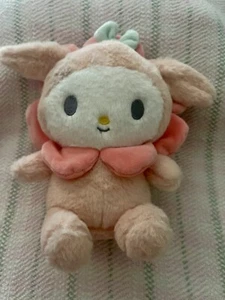 Sanrio My Melody Plüsch pfirsichfarben mit Kragen und Schleife 9 Zoll selten weich Ostern - Bild 1 von 7