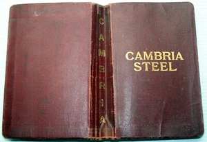 Vntg 1919 Geo E Thackray CAMBRIA STEEL Structural Steel Hndbk Builders Engineers - Picture 1 of 9