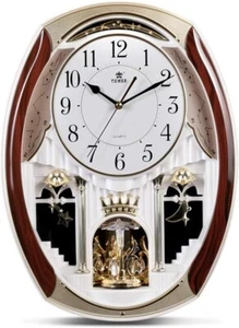Musical Motion Chime Wall Clock with Rotating Pendulum , Decorative Wall Clock, - Picture 1 of 4