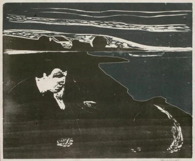 Evening Melancholy Edvard Munch 1892 Norwegian Symbolist Expressionist Art - Image 1 of 2