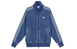 adidas Adicolor Denim Firebird Track Top Medium Blue Denim - Picture 1 of 6