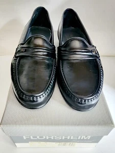 Zapatos Mocasines de Vestir Florsheim Imperial Trevi Cuero Negro Nuevos en Caja Para Hombres Talla 6 - Imagen 1 de 9