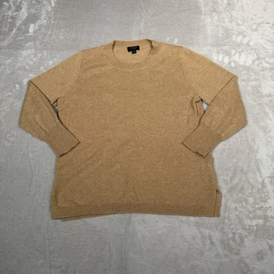 Suéter de cachemir J Crew para mujer marrón mediano calce clásico cuello redondo pulóver tejido Foto 1 de 4