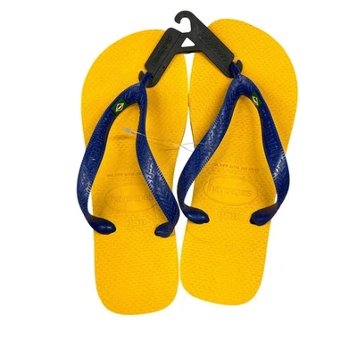 Chanclas Havaianas Unisex Bandera Brasil Top/Lado Amarelo Banana 7/8W (6/7M) Foto 1 de 4