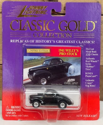 1999 JOHNNY LIGHTNING КЛАССИЧЕСКИЙ ЗОЛОТОЙ 1941 WILLYS PRO ЗАПАС ЧЕРНЫЙ - Изображение 1 из 4