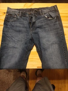 Calvin Klein Jeans Uomo Taglia 36x32 Stivaletto Taglio Cotone Denim Blu #RN 36009 - Foto 1 di 8