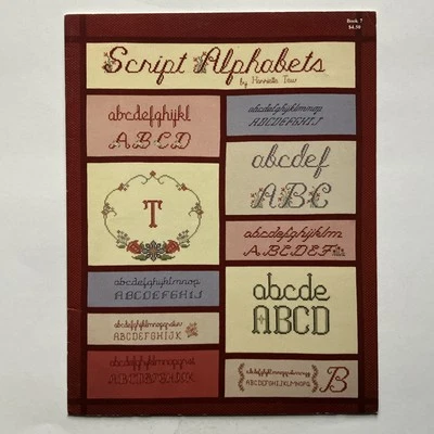 VTG Hutspot House Script Alphabets Cross Stitch Patterns Harriette Tew 1985 - Image 1 of 2