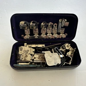 White Family Rotary Sewing Machine Attachments And Metal Box Tin - Picture 1 of 6