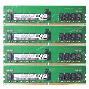 SAMSUNG 64GB 4x16GB PC4-21300 DDR4 2666mhz REG ECC Server RAM Workstation Memory - Afbeelding 1 van 5
