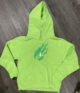 Preston Playz Fire Merch Logo Hoodie Kid’s Small Genuine Lime Green - Picture 1 of 3