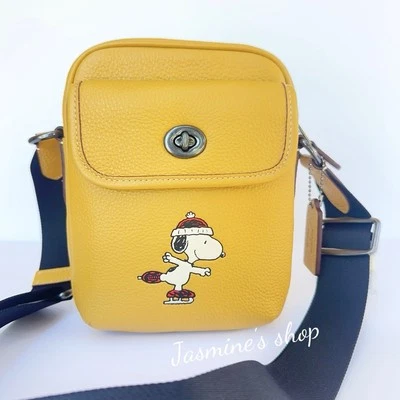 NWT Coach X Peanuts Heritage Leather Crossbody With Snoopy Motif CE613 - Image 1 of 4