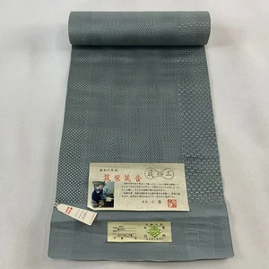 JAPANESE KIMONO FABRIC CLOTH BOLT BLUE-GRAY NOT SPECIFIED PURE SILK AA0109 - Picture 1 of 7