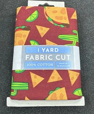 1 Yard Fabric Cut 100% Cotton 36 x 44 Inches Fiesta Theme - Image 1 of 4