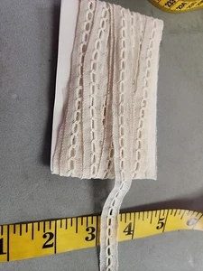 Victorian French Lace Trim deco design for insert tiny ribbon decorations 5yd - Picture 1 of 2