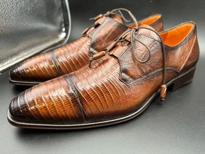 Zapatos de Vestir Mezlan Talla 11.5 M Lagarto Con Cordones Marrón España HOMBRE - Imagen 1 de 9