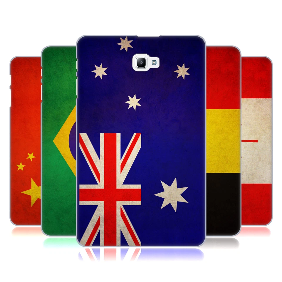 HEAD CASE DESIGNS VINTAGE FLAGS HARD BACK CASE FOR SAMSUNG TABLETS 1 - Image 1 of 4