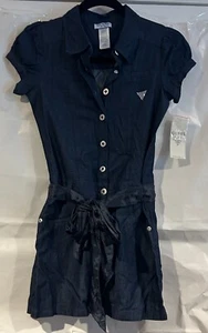 Guess Kids Girls Size L (14) Denim Dress with Ribbon Belt and Rhinestones - Picture 1 of 8