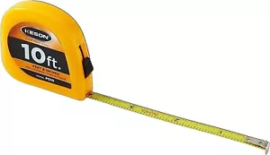 Keson PG10 Short Tape Measure with 10 ft. Length, 1/4 in. Wide, Yellow, Black - Picture 1 of 1