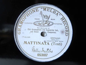 78rpm NELLIE MELBA sings MATTINATA (Tosti) - Mauve SINGLE-SIDED G&T - Picture 1 of 2
