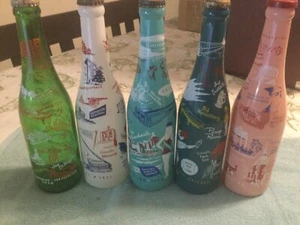 ABCB convention collectable painted label soda bottles 1950-1954 w/caps RARE Wow - Picture 1 of 12