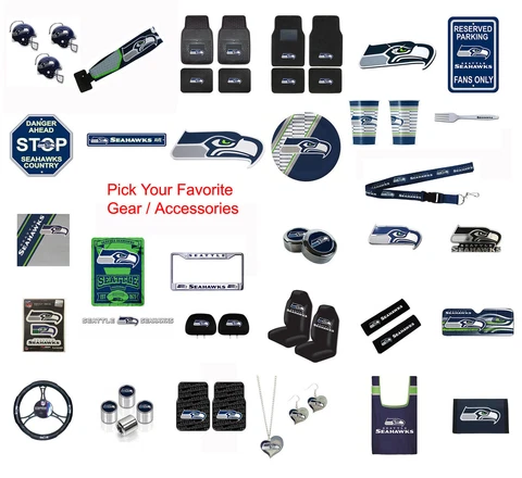New NFL Seattle Seahawks Pick Your Gear / Car Accessories Official Licensed Cover