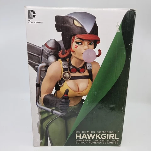 DC Collectibles Bombshells Hawkgirl Statue Limited Edition #4741 /5200 Rare HTF Cover