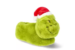 Kids The Grinch House Shoes With Santa Hat Size M 7-8 NEW - Picture 1 of 5