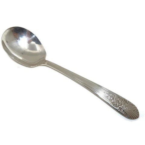 International Silver Sterling Silver, ORLEANS Solid Piece Cream Ladle, 5 5/8" Cover
