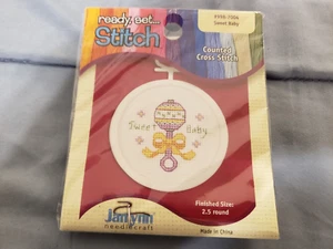 Janlynn Sweet Baby #998-7004 Ready Set Stitch Counted Cross Mini Kit NEW! - Picture 1 of 3