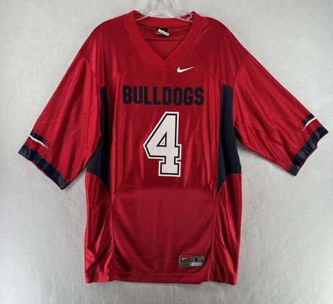 Nike Fresno State Bulldogs Football Jersey #4 Derek Carr NFL Red Blue Sz S Rare Cover