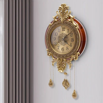 Reloj de Pared Vintage Batería Cuarzo Reloj Silencioso con Péndulo Oscilante Foto 1 de 4