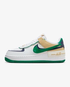 NIKE AIR FORCE 1 SHADOW: BIANCO/VERDE/BLU: DZ1847 102: UK 6, 7.5, 8 - Foto 1 di 13