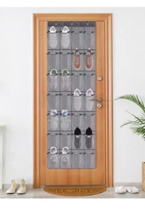 28 Grids Over Door Shoe Organizer Rack Hanging Storage Holder Hanger Bag Closet - Picture 1 of 4