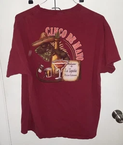 CINCO DE MAYO La Tapatia MEXICAN RESTAURANT T-SHIRT Magenta Size Large Unisex - Picture 1 of 8