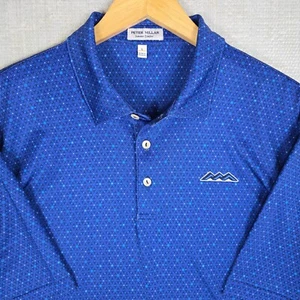 PETER MILLAR x DESERT MOUNTAIN Blue Mandala Summer Comfort Polo Shirt Sz Large - Picture 1 of 13