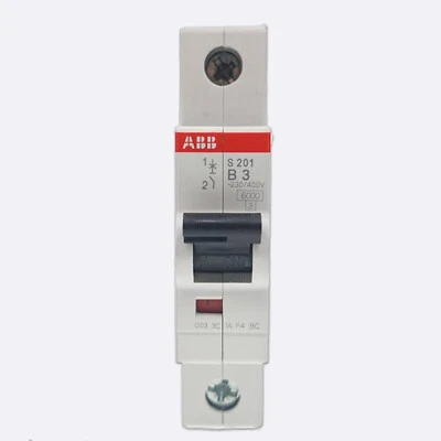 1Pc New ABB 1P 3A Miniature Circuit Breaker S201-B3 Free ship #YP1 - Image 1 of 3