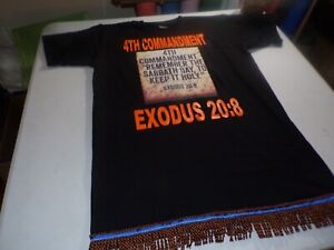 4th Commandment Remember The Sabbath Day And Keep It Holy Black/ Orange Writing