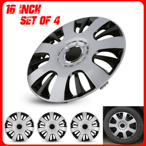 16" Set of 4 Wheel Covers Full Rim Snap On Hubcaps for R16 Tire & Steel New