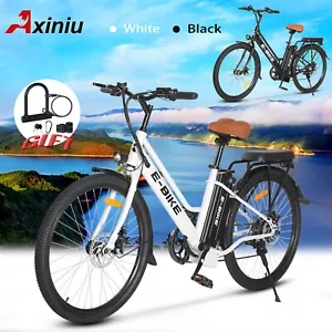 E-Bike 26" Electric Bicycle for Adults 750W Motor 7 Speed City Commuter Ebike - Picture 1 of 22