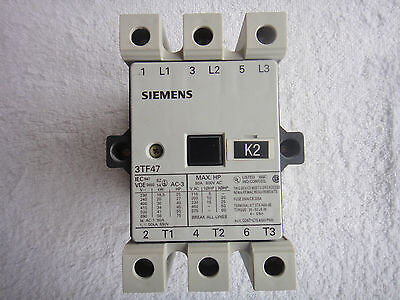 Siemens 3 Pole 80A 3TF47 Contactor      3TF4722-0AN2        3TF4722-OAN2 • 77$