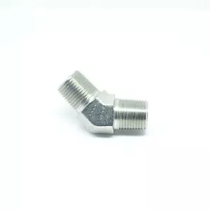 Steel 45 Degree Elbow 3/8 Male Npt Fitting Fuel Air Oil Fluid Vacuum FasParts - Picture 1 of 6