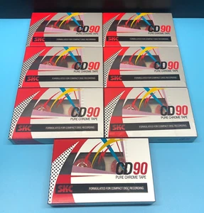 NEW 7 x Sunkyong SKC CD90 90 Minute Pure Chrome Blank Cassette Tapes Korea - Picture 1 of 10