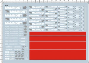 Calcomanía de vehículo de ingeniería marca de mamoet marca de mamoet de todas las tallas 1/24 1/12 1/20 1/25 1/43 1/18 - Imagen 1 de 1