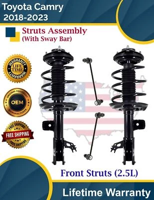 Nuevos puntales delanteros OE con barra estabilizadora para Toyota Camry 2018-2023 2,5 L garantía de por vida Foto 1 de 4