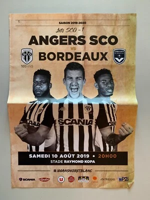 PROGRAMME ANGERS SCO - BORDEAUX 10 AOUT 2019 - Photo 1/2