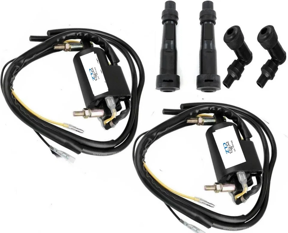 2x Ignition Coils + caps  For Kawasaki KZ650 KZ900 KZ1000 Z1 — 第 1/1 张图片
